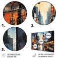 thumbnail image 3 of Designart "Pop Art Philadelphia II" Cityscapes Metal Wall Art Prints, 3 of 5