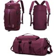 thumbnail image 1 of Gym Bag for Women Sports Duffel Backpack Travel Weekender Bag with Shoes Compartment, Sports Duffle Gym Bag,Purple, 1 of 6