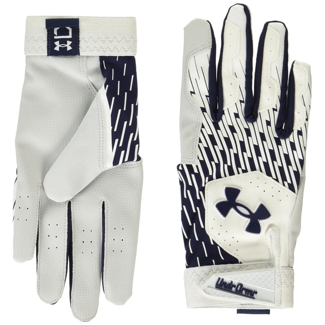 Guantes de béisbol Under Armour Clean Up 103 blanco/azul marino para hombre S