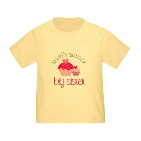 

CafePress - World s Sweetest Big Sister Toddler T Shirt - Cute Toddler T-Shirt 100% Cotton