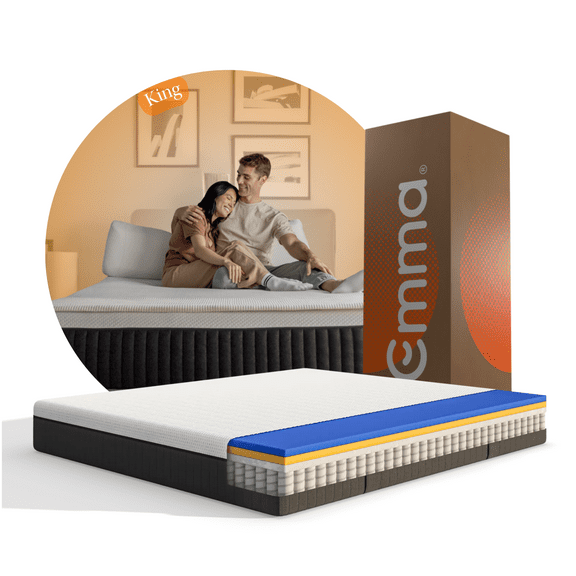 Colchón Emma Hybrid Premium | King Size 200x190 | Memory Foam & Resortes