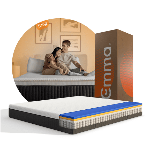 Colchón Emma Hybrid Premium | King Size 200x190 | Memory Foam & Resortes