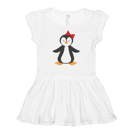 

Inktastic Cute Penguin Little Penguin Penguin with Bow Gift Baby Girl Dress