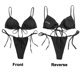 thumbnail image 5 of Trajes de baño de bikini de triángulo cruzado para mujer con falda de playa de malla Trajes de baño de 2 piezas, traje de baño de bikini de aguas termales sexy delgado, 5 of 8