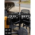 thumbnail image 5 of Outdoor Tablecloth with Umbrella Hole for Patio/Picnic/Party/Camping, Laundry Waterproof Table Cloth Square Cover Washable, Funny Wash Dry Fold Minimalist Text Black (60"x 60"), 5 of 8