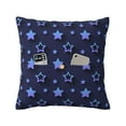 thumbnail image 2 of LNWH Purple Star Geometric Throw Pillow Covers, Square Soft Linen Decorative Pillow Cases, 16"x16", 2 of 8