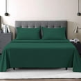 thumbnail image 2 of IR Imperial Rooms Bed Sheet Sets Deep Pocket Soft Microfiber, 1800 Series Queen Forest Green 4 Pcs, 2 of 7