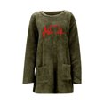 thumbnail image 1 of WEAIXIMIUNG Sweatshirts Mama pour Femmes Grande Taille Sweat à Capuche Ample Cœur Imprimé Ekg Double Poche Col Rond Manches Longues, 1 of 4