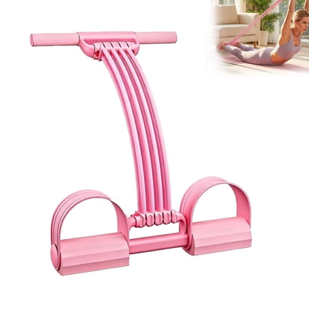 Pedal Resistance Band with Handle,3-in-1 Multifunction 8 Tube Exercise Bands for Full Body Workout