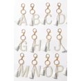 thumbnail image 3 of Tasseled Initial Key Chain, White, 3 of 6