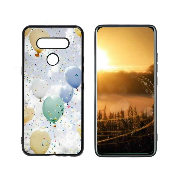 Balloons-23 Phone Case, Degined for LG Q51 Case Men Women, Flexible Silicone Shockproof Case for LG Q51