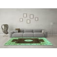 thumbnail image 3 of Ahgly Company Indoor Rectangle Abstract Turquoise Blue Modern Area Rugs, 5' x 7', 3 of 4