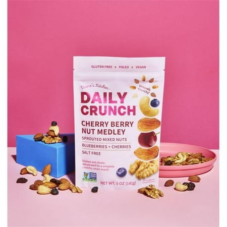 Daily Crunch 369444 5 oz Cherry Berry Sprouted Nut Medley - Pack of 6