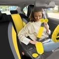 thumbnail image 4 of chalian 47 Pcs Car Seat Cover Full Set Car Accessories for Front Rear Seat Fluffy Steering Wheel Cover Belt Automotive Floor Mats Air Conditioner Decoration Strip(Yellow), 4 of 14