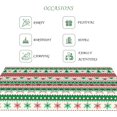 thumbnail image 6 of 60x84 Inch Christmas Theme Rectangle Tablecloth Snowflake Decorative Ball Vintage Stripe Table Cloth Washable Durable Table Cover for Kitchen Dining Banquet Ugly Christmas Sweater Party Decor, 6 of 7