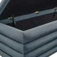 thumbnail image 2 of Modway Banc de Rangement Rembourré en Velours de Performance Mezzo, Bleu Cadet, 2 of 10