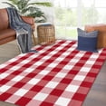 thumbnail image 7 of iOhouze Christmas Rug 4x6 White and Red Outdoor Rugs Washable Cotton Checkered Rug Outdoor Indoor Area Rugs Welcome Mats for Front Door Farmhouse Entryway Home Entrance, 7 of 7