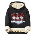 thumbnail image 2 of Sudadera con capucha para hombre, informal, a la moda, con estampado navideño, de manga larga y bolsillo, de poliéster, 2 of 5