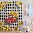 thumbnail image 2 of Shower Curtain Yellow Sunflower Truck Shower Curtains for Bathroom Decor, Waterproof Polyester Shower Curtain Set with Hooks, Standard Size 72" x 72" Black Buffalo Plaid, 2 of 9