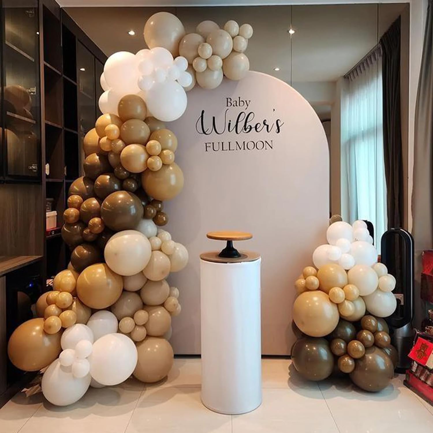 Brown Balloons, 50 PCS 12 Inch Double Stuffed Dark Brown Coffee Tan Latex Helium Party Balloons Sand White Nude  Neutral Balloon for Bear Birthday Baby Shower Wedding Thanksgiving Party Decorati