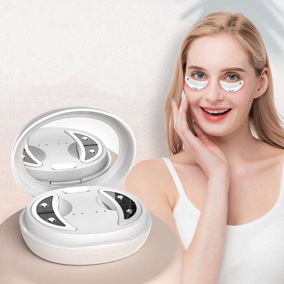 Under Eye Device, Beauty Device with Eye Massage, Microcurrent Eye Massager Light Eye Mask for Eye Bags Dark Circles Puffiness Wrinkles Fine Lines