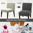 thumbnail image 3 of CJC Armless Accent Chair Covers Stretch Couch Slipcovers Removable Furniture Protector Covers for Home Hotel, Silver Gray, 3 of 8