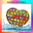 thumbnail image 4 of Push Pop Bubble Fidget, Popit Popper Popit?S It Popitz Figetget Sensory Popping It?S Popits Ansiedad Alivio del estrés Figut A Fidgetoys para niños Rainbow Mouse Unicornio (Corazón de mariposa rosa) Xemadio WMCH-181, 4 of 6