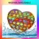 thumbnail image 4 of Push Pop Bubble Fidget, Popit Popper Popit?S It Popitz Figetget Sensory Popping It?S Popits Ansiedad Alivio del estrés Figut A Fidgetoys para niños Rainbow Mouse Unicornio (Corazón de mariposa rosa) Ormromra WMCH-181, 4 of 6