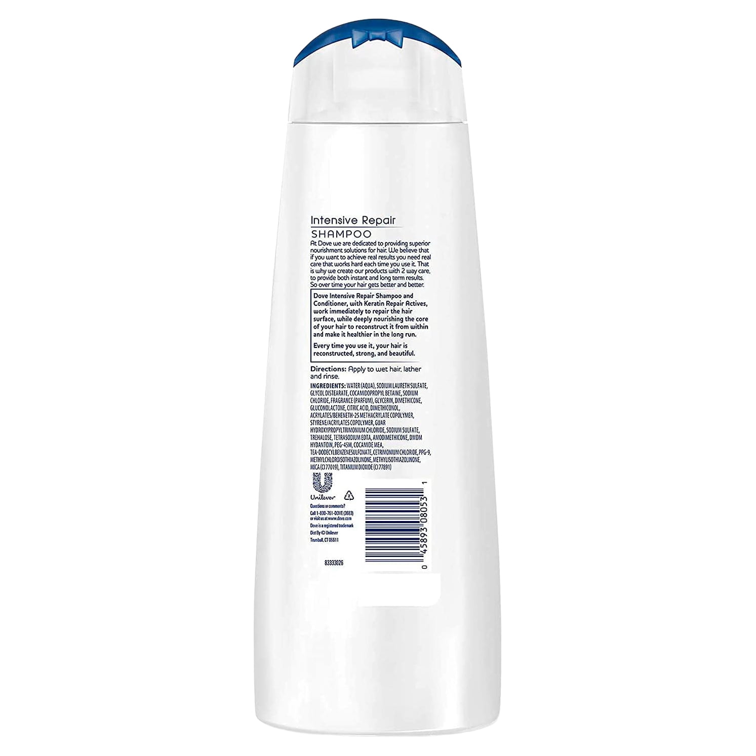 (2 Pack) Dove Nutritive Solutions Strengthening Shampoo for Damaged Hair Intensive Repair