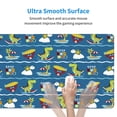 thumbnail image 5 of Balery Dinosaur On The Beach Vacation Mouse Pad ,15.8x29.5 In Large Gaming Mouse Pad Desk Mat Long Non-Slip Rubber Stitched Edges,Waterproof Mousepad Desk Mat For Gamer Office Home, 5 of 9