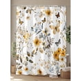 thumbnail image 4 of Shower Curtains Watercolor Flowers Bath Curtain Butterfly Waterproof Bathroom Shower Curtain Set with Hooks Decoration 72 x 84 Inches, 4 of 7