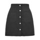 thumbnail image 5 of Gibobby Falda estampada para mujer Falda corta para mujer, falda sólida de cintura alta con cremallera para otoño e invierno, falda envolvente de pana a la cadera, falda sólid(Negro， L), 5 of 5