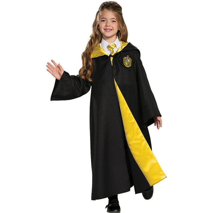 Disguise Kids' Deluxe Harry Potter Hufflepuff Robe Costume - Size 7-8 ...