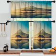 thumbnail image 3 of LALILO Kitchen Curtains and Valances Set of 3 36" Lake Japan Window Treatment Tiers for Window Decor, 3 of 5