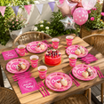 Let's Go Party 400-Piece Disposable Tableware Set for 50 Guests, Hot ...
