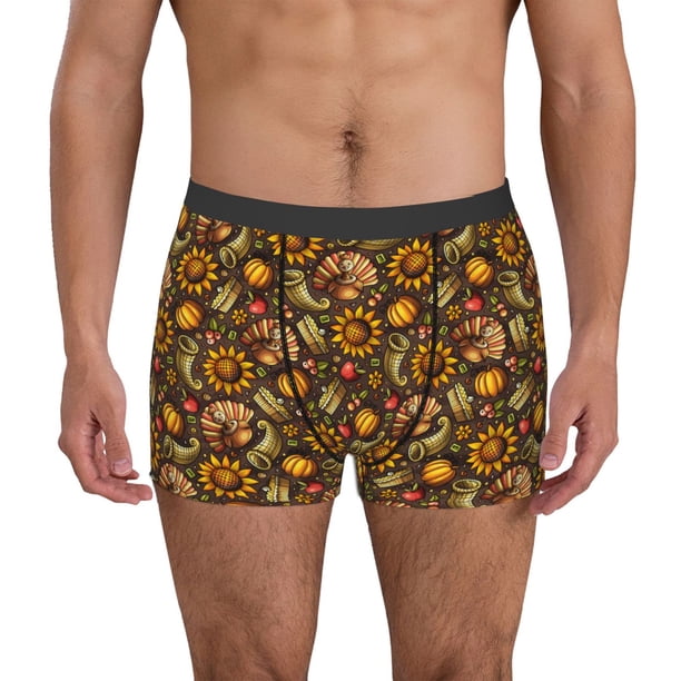 Fotbe Chrysanthemum turkey Calzoncillos Tipo Boxer con Bolsa de Soporte Total para Hombre, X-Temp Fresco, Transpirable y de Secado Rápido-Medium
