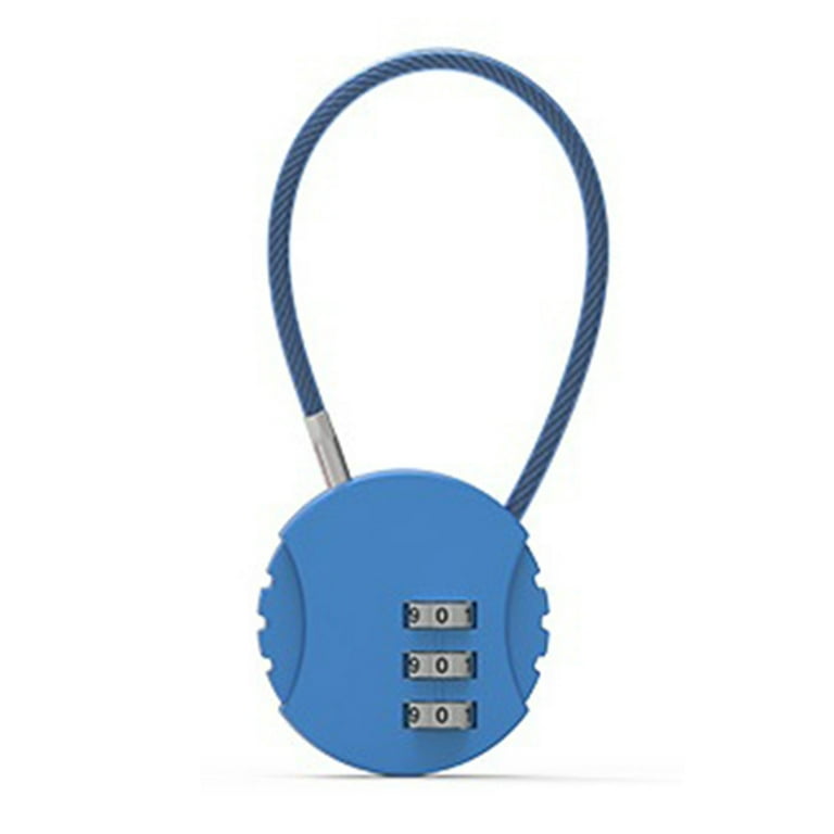 3 Digit Combination Lock, Metal Gym Locker, Cabinet Luggage Padlock, Small  Mini Combination Lock TSA Approved Cable Luggage Locks Re-settable  Combination with Alloy Body for Travel