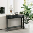 thumbnail image 7 of Urbanest Burlington Solid Wood Console Table with 3 Drawers & Lower Shelf – Entryway Table, Hallway Sofa Table, Narrow Accent Table for Living Room – 39.5″ × 9.5″ × 32″ – Black Farmhouse Decor, 7 of 7