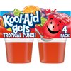 Kool-Aid Gels Tropical Punch Jell-O Gelatin Snacks, 4 Ct Cups