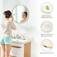 thumbnail image 3 of JIOABL 24 Inch Round Mirror, Metal Frame Wall Mirror for Entryway, Bathroom, Vanity, Living Room, Modern Circular Mirro, Gold, 3 of 7