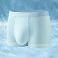 thumbnail image 2 of Men's Bamboo Viscose Boxer Briefs Pack No Open Fly Trunks Underwear(Color:Blue,Size:XXL), 2 of 5