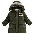 thumbnail image 2 of PINQI Boys Dress Coats Children Winter Jacket Coat Hooded Coat Fashion Kids Warm Clothes Jacket Boys Coat Thick Warm Jacket, 2 of 9