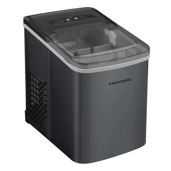 Frigidaire Self-Cleaning Ice Maker, Stainless Steel, Black