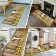 thumbnail image 6 of Runner Rugs 2x6 Ft, Farmhouse Cow Non Slip Area Rugs for Kitchen Bedroom Entryway, Vintage Country Sunflower Brown Wood Washable Carpet Runner Rug Floor Mats for Bedroom Home Decor, 6 of 9