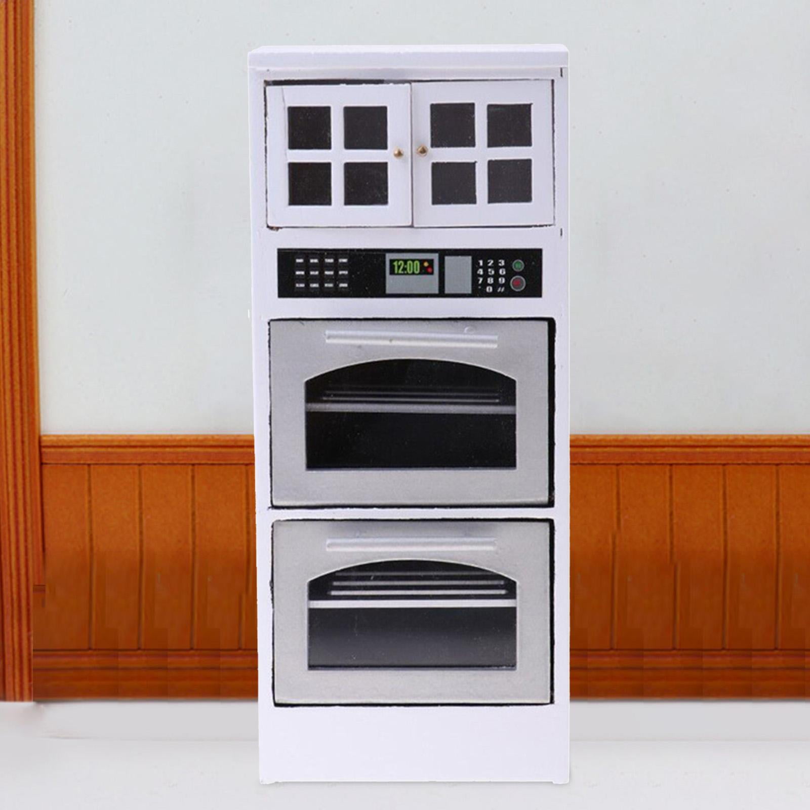 BELOVING 1/12 Kitchen Microwave Oven Cabinet for Furnishings DIY Model Window Display