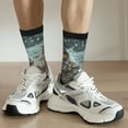 thumbnail image 6 of KLL Astronauts On Lunar Mission Print Cool Socks Men's Women's Crew Socks Funny Crazy Novelty Stockings, 6 of 6