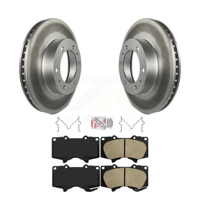Transit Auto Front Coated Disc Brake Rotors and Ceramic Pads Kit for Car Toyota Tacoma 4Runner FJ Cruiser KGA-100971