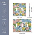 thumbnail image 2 of Yayeee Toggle Light Switch Wall Plate 3-Gang 6.37"x4.48" Decorative Outlet Cover, Blue Floral Wave, 2 of 7