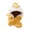 Yellow, variant on Vaveren Kids Hood Scarf Plush Animals Hat Bonnet Headwear Dress up for Boys Girls 2 in 1 Khaki