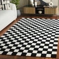 thumbnail image 2 of SAFAVIEH Ebony Camille Checkered Area Rug, Black/Ivory, 5' x 8', 2 of 11